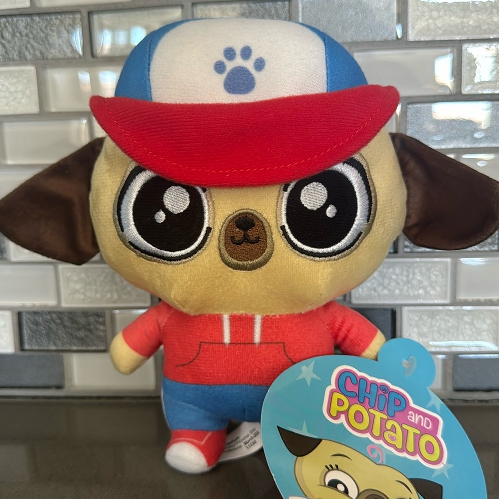 Chip and Potato SPUD PUG Plush / WildBrain / 8”/ Rare / Kawaii / BRAND NEW